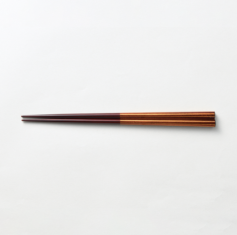 ohashi4083 6 - 【手描き蒔絵・消し蒔絵】八角箸　白檀帯(22cm)［1膳］（食洗機対応）